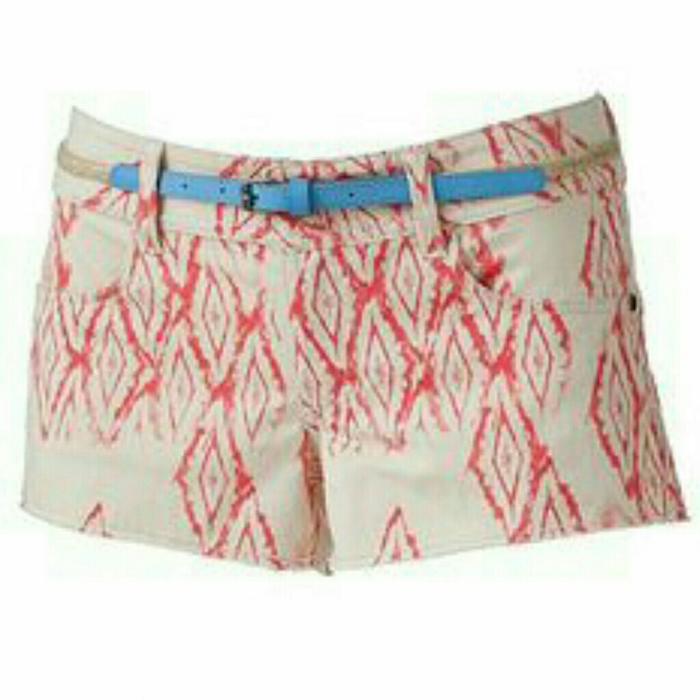 MUDD AZTEC DENIM SHORTS